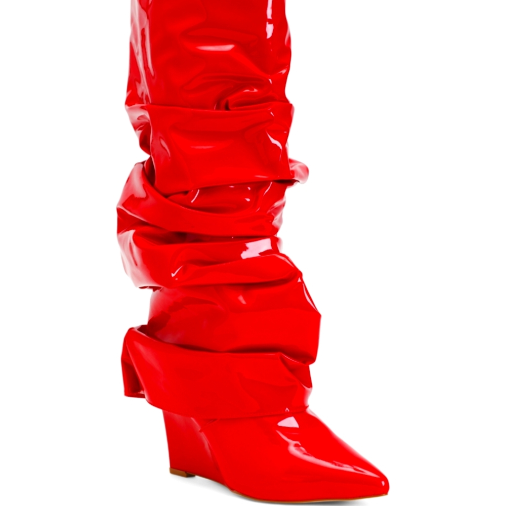 Knee High Fold Over Boots